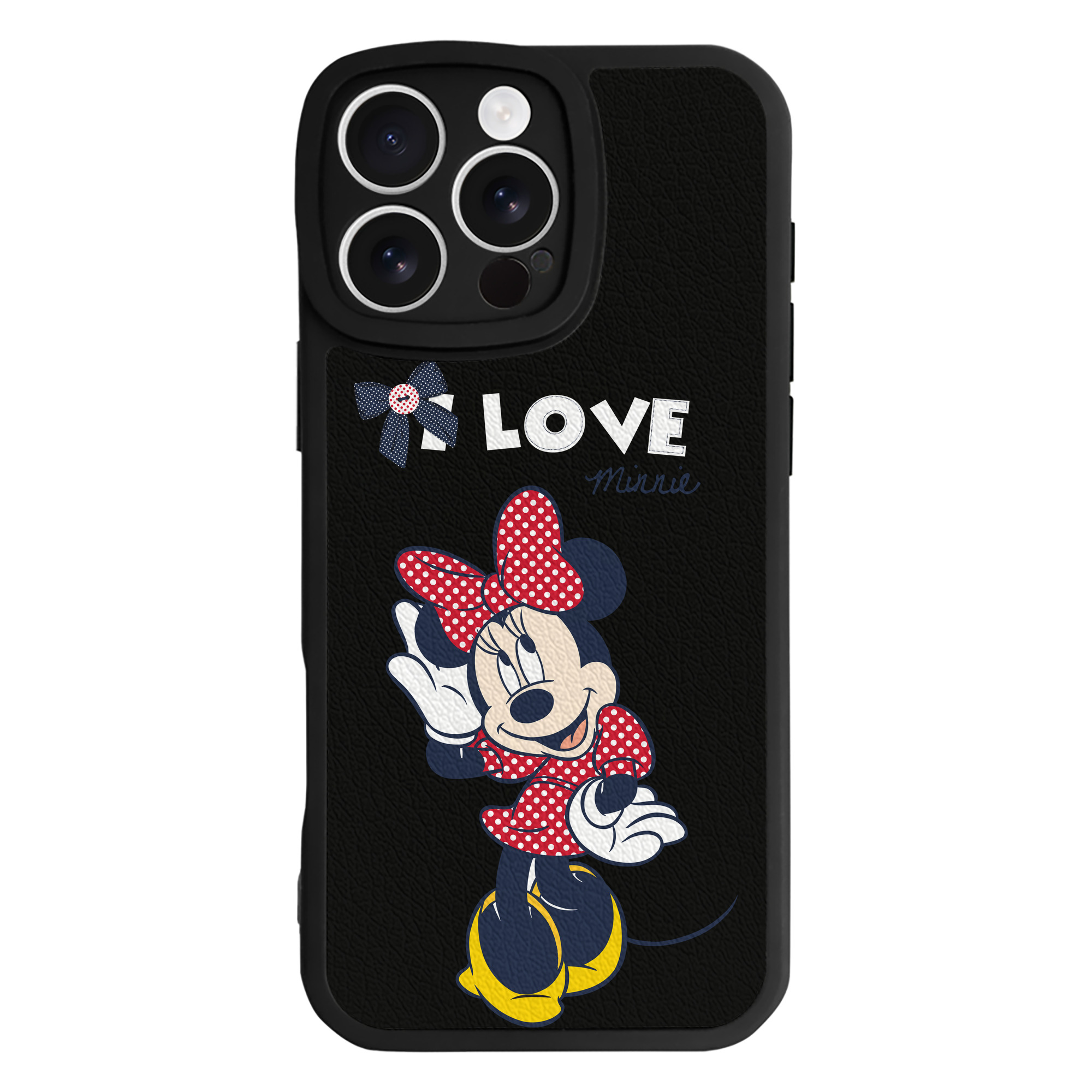 （画像用） ミッキーマウス Mickey Mouse 【iPhone 16シリーズ対応】シリコンスマホケース（レザー調） 材質：シリコン
